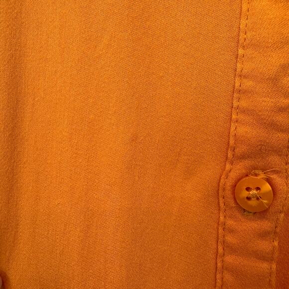 Splendid Jamie Tiered Mini Belted Button Up Shirt Dress Orange Size Small - Picture 10 of 12